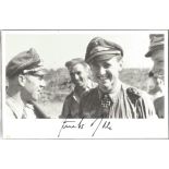 Luftwaffe ace Gunter Rall signed 7 x 4 inch b/w photo. Good condition. All autographs come with a