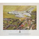 RAF print 20x23 picturing Tornado GR4 ZA585, AH signed by 5 RAF personnel and veterans includes