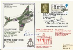 WW2 Sq. Ldr R. E. Lockhart signed FDC RAF Leeming 30th Anniversary of the Introduction of the D.