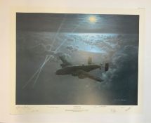 World War II 26X31 print titled Leading the Way Publishers Proof 5/75 signed in pencil by the artist