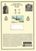 WW2 BOB pilot. Group Captain Alexander Alec Ingle DFC. Small signature piece. Set on superb