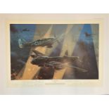 World War II 32X24 print titled No Turning Back limited edition 50/65 signed in pencil by the artist