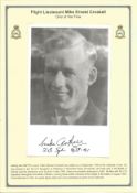 WW2 BOB pilot. Flight Lieutenant Mike Ernest Croskell. Signed 8 x 5 b w photo card. Set on superb