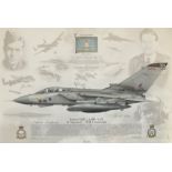 RAF Aviation 12x17 colour print Tornado GR4 ZA601 'AJ-G 617 Squadron RAF Lossiemouth signed by