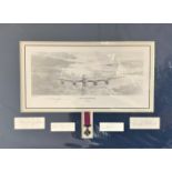 World War II 14X19 matted print titled Last Lancaster Home Victoria Cross edition limited edition