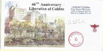 WW2 Colditz POW Major Peter Henry Parker signed 66th anniversary Liberation of Colditz cover. Set