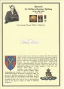 General Sir William Gurdon Stirling GCB CBE DSO signed piece. He was a British Army General reaching