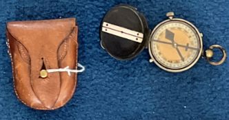 WW2 Original Army Issue Compass No 908, comes with a compass belt case. Made by J H Steward 406