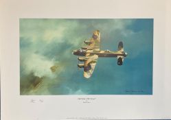 World War II 12x18 print titled Crossing the Coast limited edition 30/65 initialled by the artist