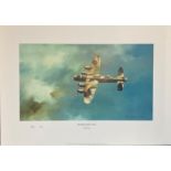 World War II 12x18 print titled Crossing the Coast limited edition 30/65 initialled by the artist