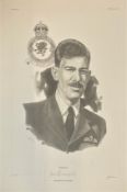 World War II Flying Officer John Cruickshank VC signed 24X16 pencil drawing limited edition 379/1000