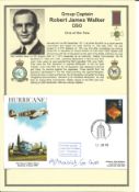 WW2 Battle of Britain fighter ace Group Captain Robert James Walker DSO 72 Sqdn signed Hurricane!