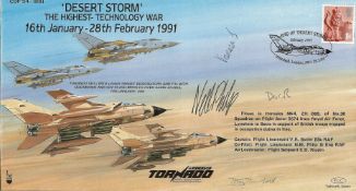 N. M. Philp B Eng with two other signed FDC Desert Storm The Highest-Technology War 16th January-