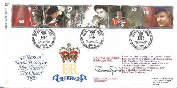 Wing Cdr N. E. L. Beresford signed FDC 40 Years of Royal Flying by Her Majesty The Queen No. 599.