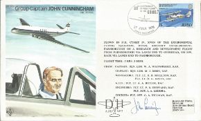 WW2 Top nightfighter ace John Catseyes Cunningham DSO DFC signed on his own test pilot cover. Good