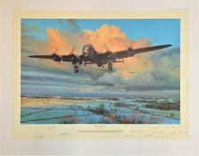 World War II 30x24 print titled Strike and Return limited edition 46/50 signed in pencil by the