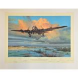 World War II 30x24 print titled Strike and Return limited edition 46/50 signed in pencil by the