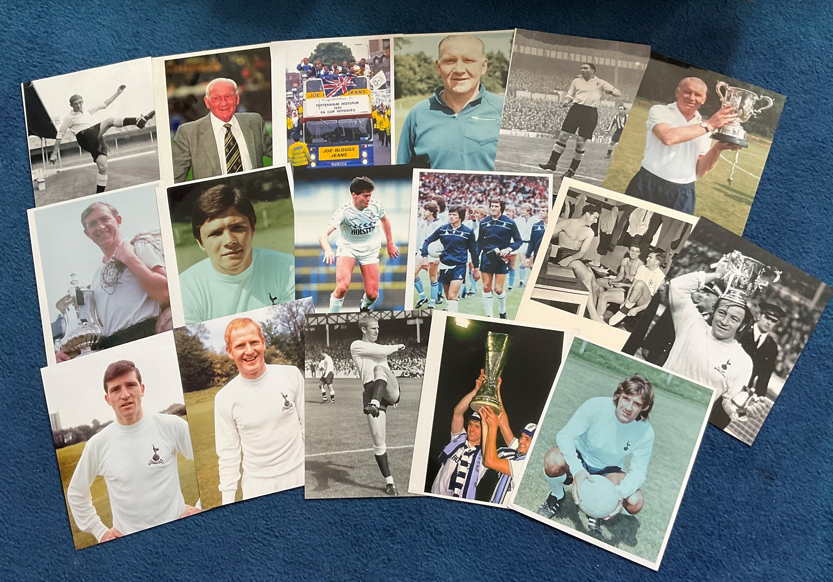 Tottenham Hotspur Over 20 8x10 Photographs UNSIGNED Inc. Danny Blanchflower, Bill Nicholson, Steve