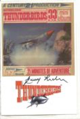 Gerry Anderson signed 6 x 4 inch colour Thunderbirds promo postcard. Good Condition. All