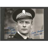 Edward Woodward 1930 2009. Actor. Signed and dedicated 9.5x7.5 photo backed to card; overall size 12