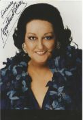 Montserrat Caballe 1933 2018. A signed 7.5x 5 photo. Spanish opera singer. She became popular to