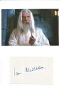 Ian McKellen signature piece includes signed album page and Lord of the Rings colour photo fixed