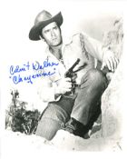 Actor Clint Walker signed 1960s TV Western series Cheyenne photo. Good Condition. All autographs