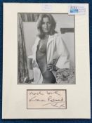 Fiona Richmond 16x12 mounted signature piece includes signed album page and a risque black and white
