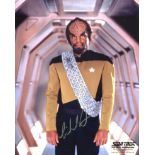 Star Trek The Next Generation 8x10 photo signed by Michael Dorn as Lt Worf. Good Condition. All