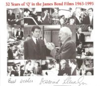 Desmond Llewelyn. A signed 7x6 fan club photo. Actor who played Q in 17 James Bond films between