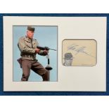 Lee Marvin 16x12 mounted signature piece includes signed album page and a colour action photo from