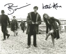 Quadrophenia Peter Davison and Lesley Ash signed 10 x 8 inch b/w photo, on the Beach. Good
