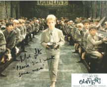 Oliver Mark Lester signed 10 x 8 inch colour phot with rare inscription Please Sir I want Some More.