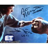 E.T The Extra Terrestrial movie 8x10 photo signed by Patrick MacNaughton (Michael) and Matthew De