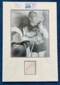 Buster Crabbe 16x12 mounted signature piece includes signed album page and a fantastic Flash