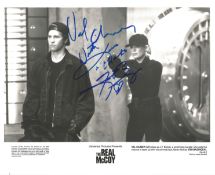 Kim Basinger and Val Kilmer signed 10x8 black and white The Real McCoy promo photo. Good
