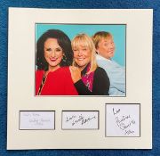 Birds of a Feather 16x15 mounted signature pieces includes signed album pages from cast members