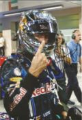 Sebastian Vettel signed 12x8 colour photo pictured during his time with Red Bull during his time