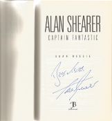 Alan Shearer Signed Hardback Book Captain Fantastic. Good Condition. All autographs come with a