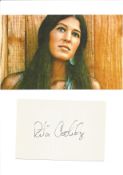 Rita Coolidge signature piece includes signed album page and colour photo fixed to A4 page. Good