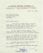Ginger Rogers TLS Typed signed letter 1969. To Carol regarding meeting her and other Fan Club