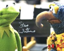 The Muppets, 8x10 photo signed by the voice of Kermit the Frog, actor Steve Whitmire. Good