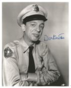 Don Knotts signed 10x8 black and white photo. Good Condition. All autographs come with a Certificate