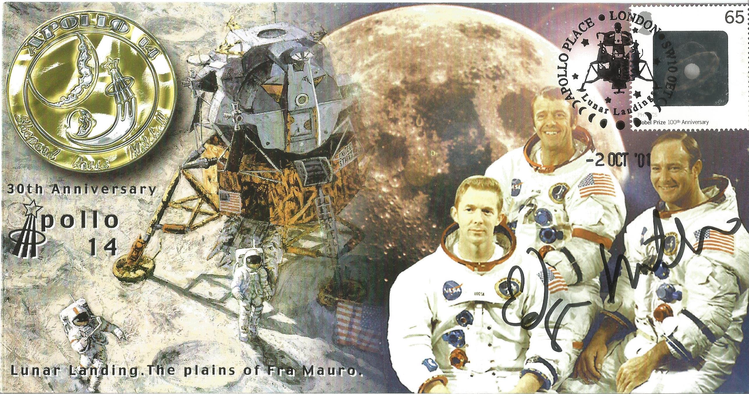 Space Apollo 14 moonwalker astronaut Dr Ed Mitchell signed 2010 Apollo 14 FDC. Good Condition. All