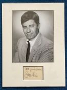 Jerry Lewis 16x12 mounted signature piece includes signed album page and a fantastic black and white
