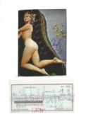 Carol Lynley signature piece includes signed The Bank of New York cheque dated 13th Jan 1998 and a