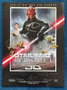 Star Wars Ray Park as Darth Maul signed 16 x 20 colour photo of Episode 1 poster, small crease LH