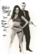 James Bond Martine Beswick signed 10 x 8 inch b/w photo with Sean Connery, scarce inscription Zora