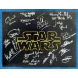 Star Wars photo signed by FOURTEEN actors from the Movie. Daniel Eghan, Sandeep Mohan, Scott