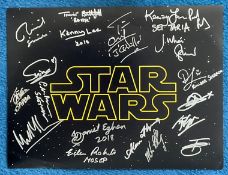 Star Wars photo signed by FOURTEEN actors from the Movie. Daniel Eghan, Sandeep Mohan, Scott